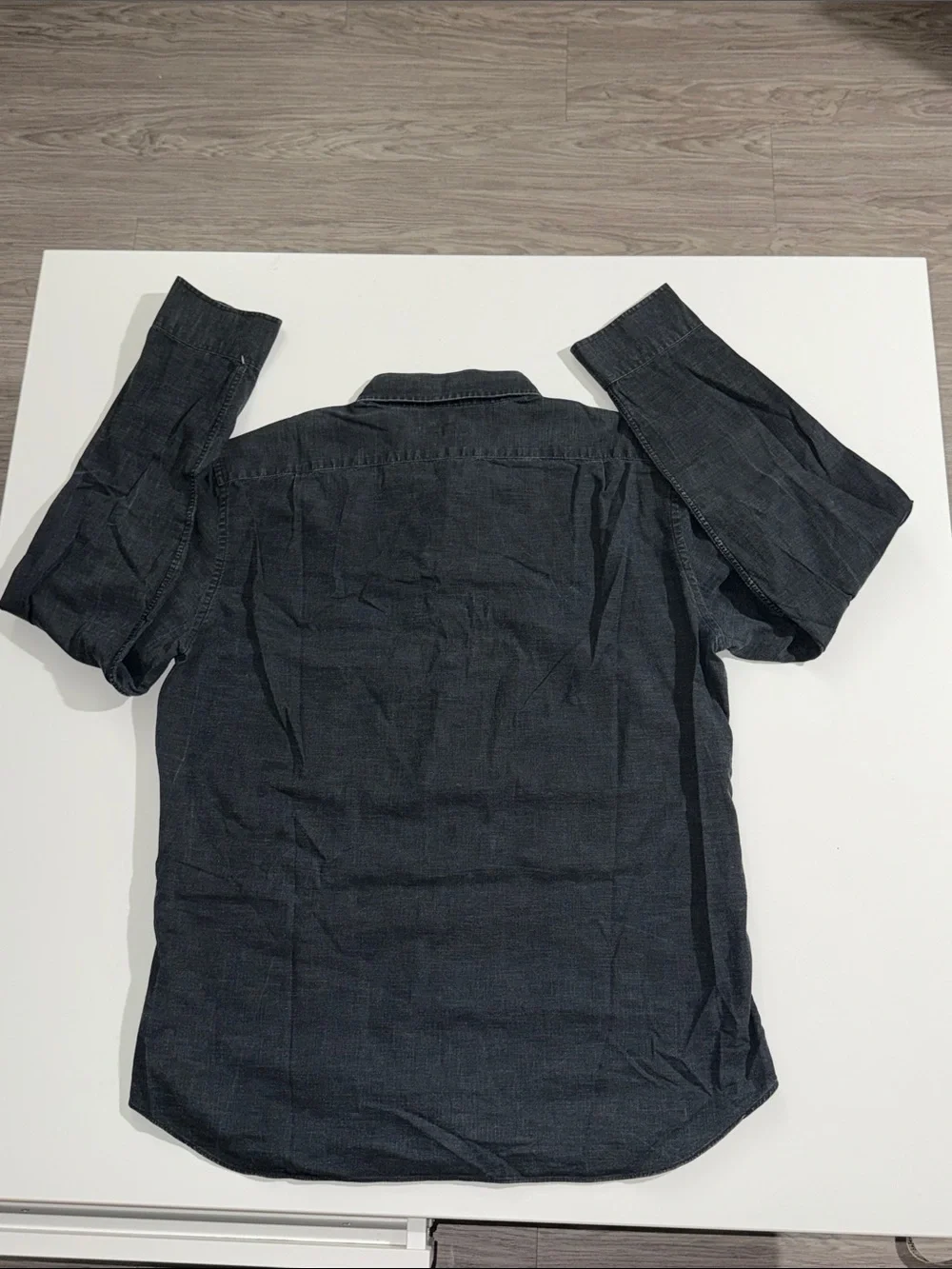 J. Crew Men's Navy Button-Down Casual Shirt Size L vintage